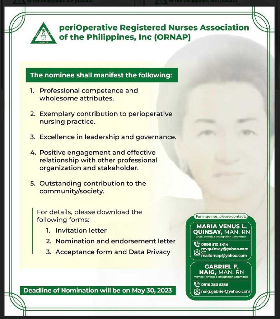 ORNAP periOperative Registered Nurses Association of the Philippines